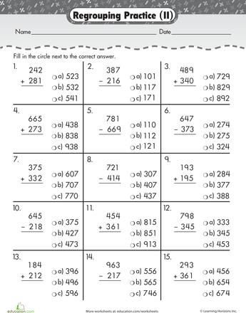 Grade 2 Math Addition And Subtraction Worksheets