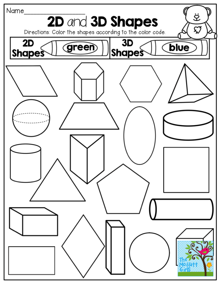 3d Shapes Worksheets For Grade 3 Pdf