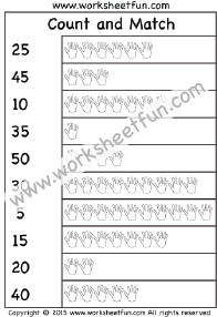 Counting Worksheets 1-50
