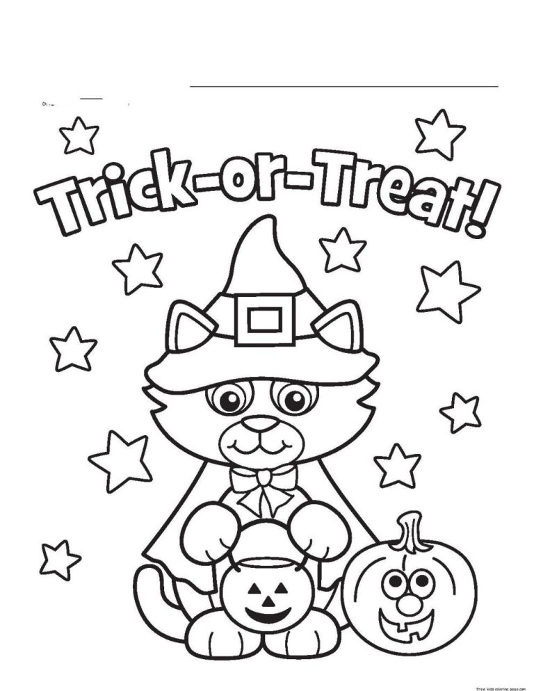 Halloween Coloring Worksheets For Preschoolers