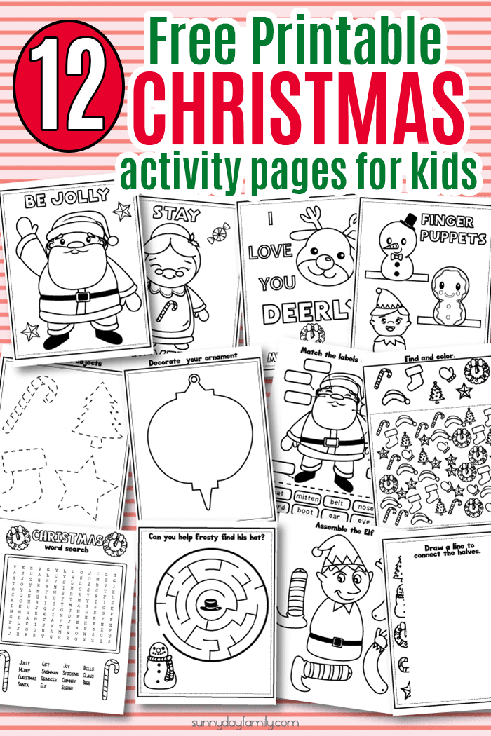 Kids Activity Pages Free