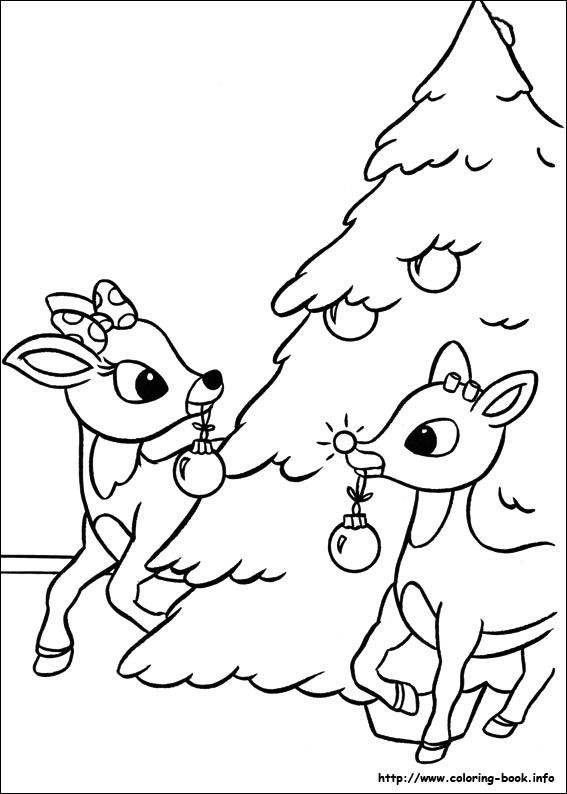 Printable Rudolph The Red Nosed Reindeer Coloring Pages