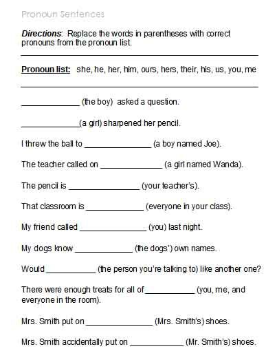 Possessive Adjectives Worksheet Pdf With Answers