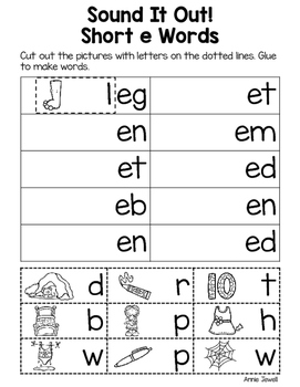 First Grade Cvc E Words Worksheets