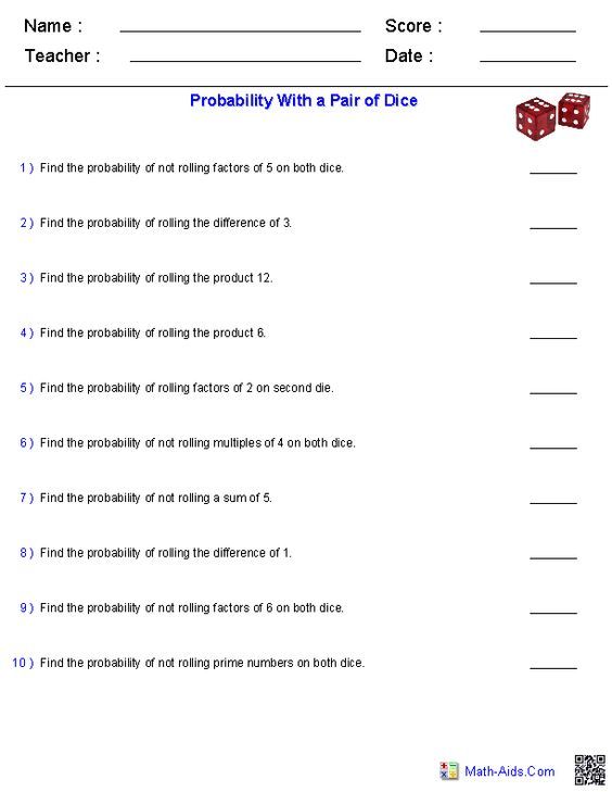 Probability Grade 5 Worksheets Pdf