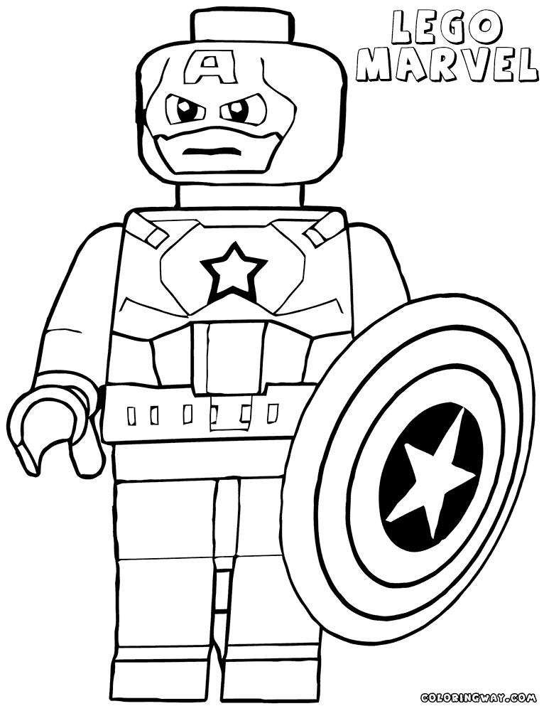 Captain America Coloring Pages Lego