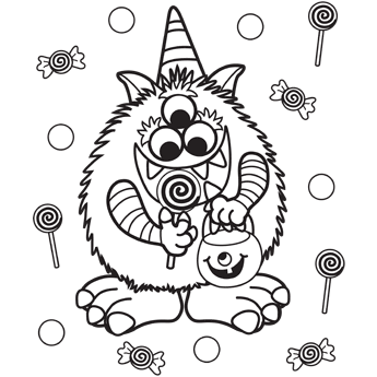 Candy Coloring Page Halloween