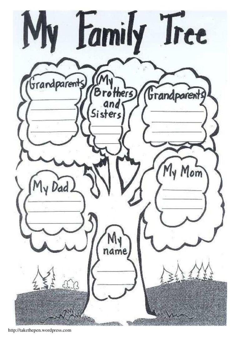 Preschool Printable Family Tree Worksheet