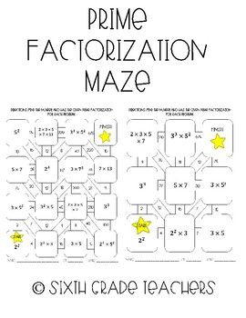 6th Grade Prime Factorization Worksheet With Answers