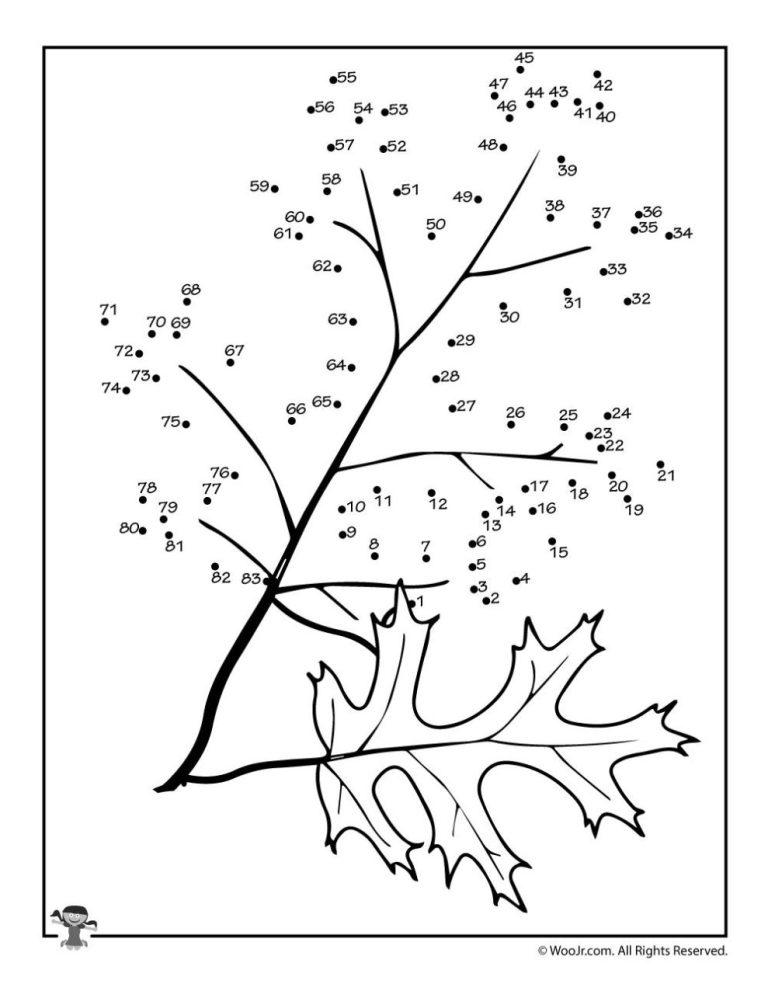 Fall Dot To Dot Coloring Pages