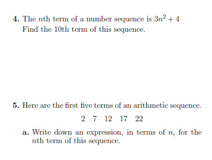 Arithmetic Sequence Word Problems Worksheet With Answers Pdf