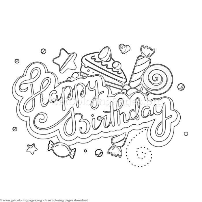 Happy Birthday Coloring Pages For Kids
