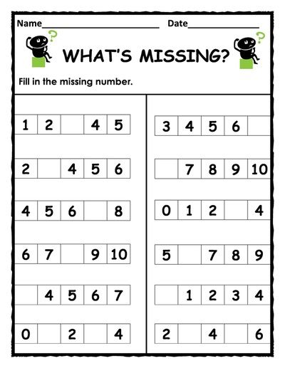 Number Counting Worksheets 1 50
