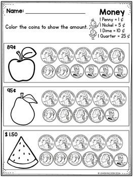 Printable Counting Money Worksheets 1st Grade