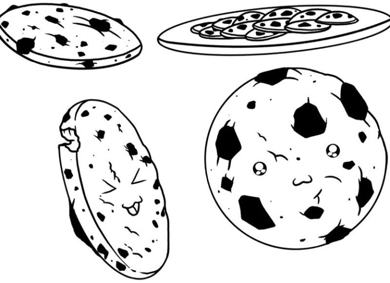 Chocolate Chip Cookie Coloring Pages