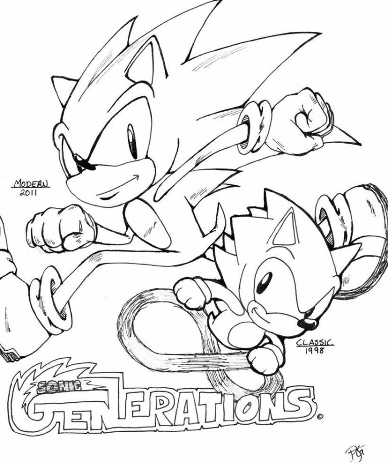 Classic Super Sonic Coloring Pages