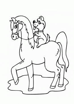 Horse Free Animal Coloring Pages