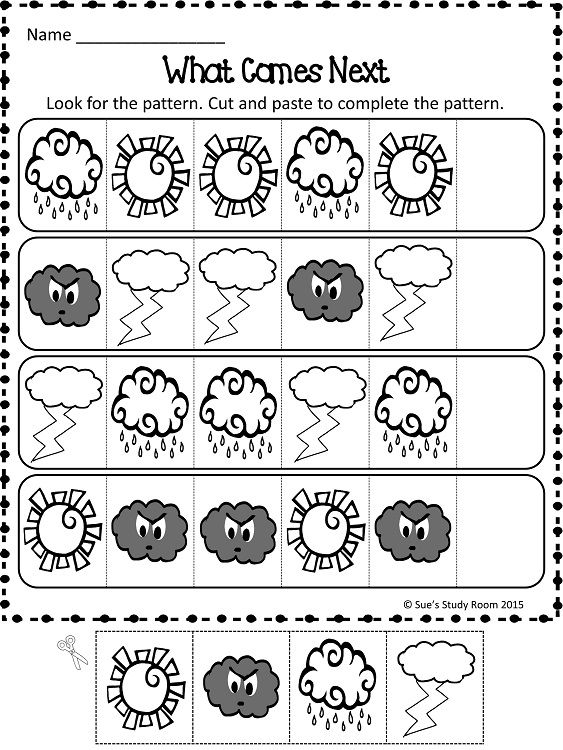 Preschool Weather Worksheets For Kindergarten