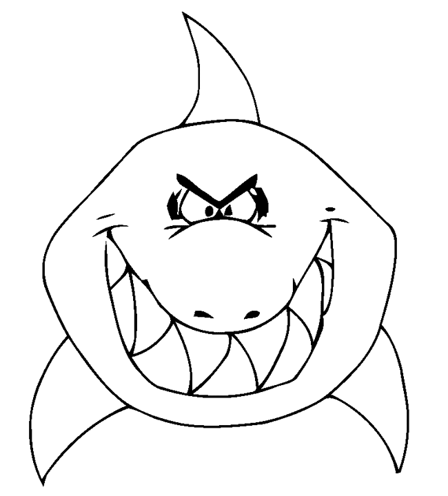 Realistic Megalodon Coloring Pages