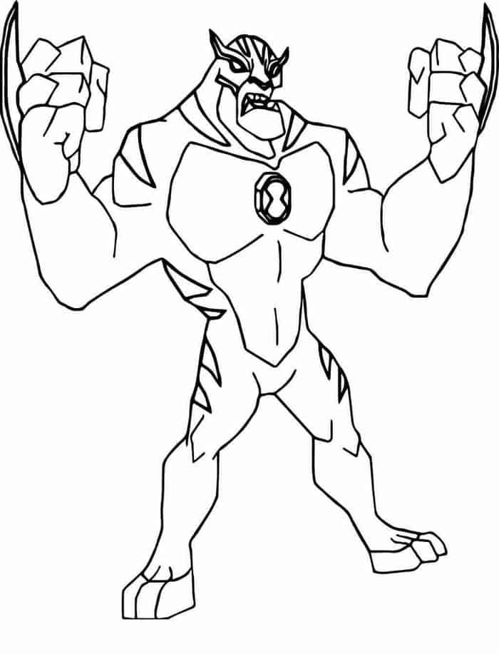 Paint Ben 10 Drawing With Colour