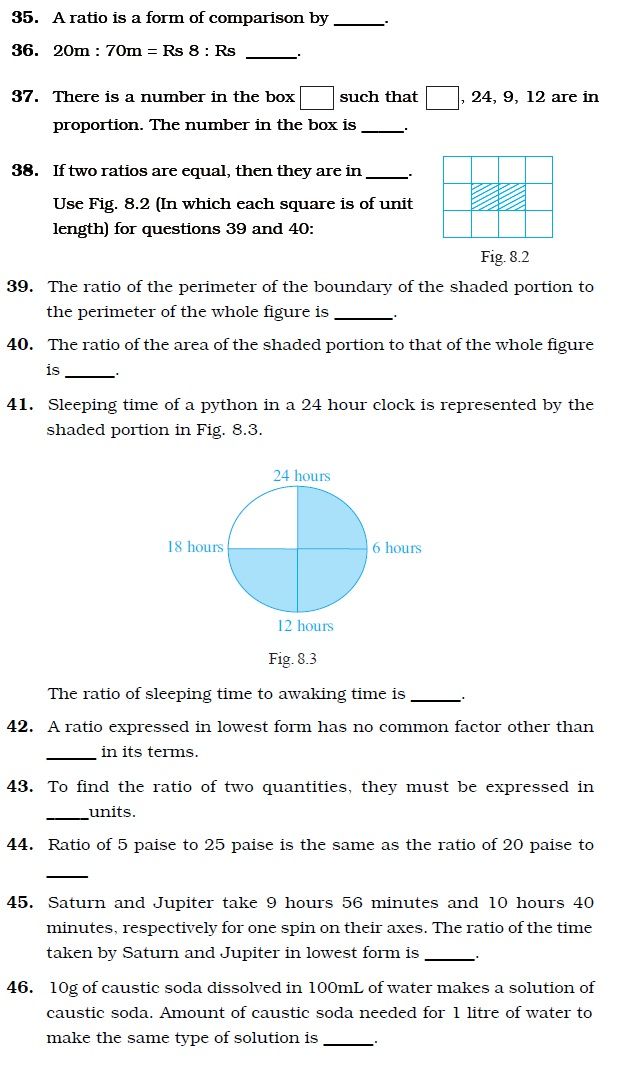Grade 7 Ratio And Proportion Worksheets