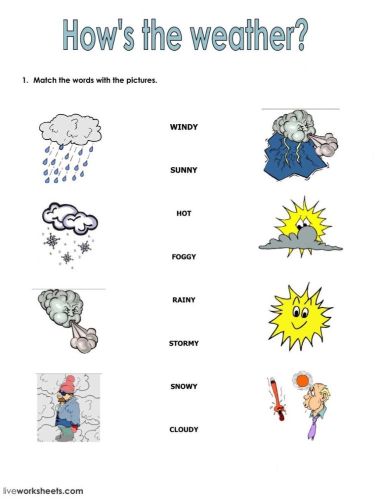 Spanish Weather Worksheet Pdf