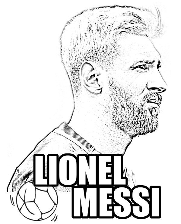 Lionel Messi Messi Coloring Pages