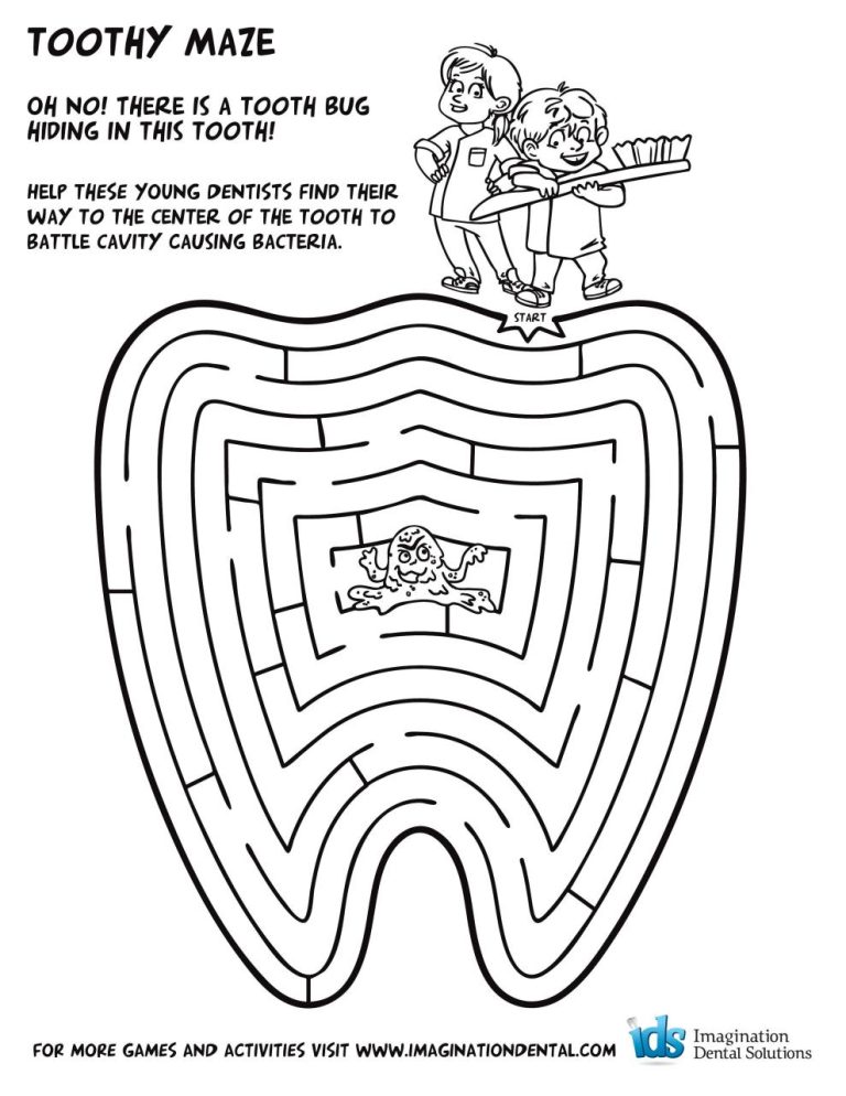 Oral Health Dental Coloring Pages