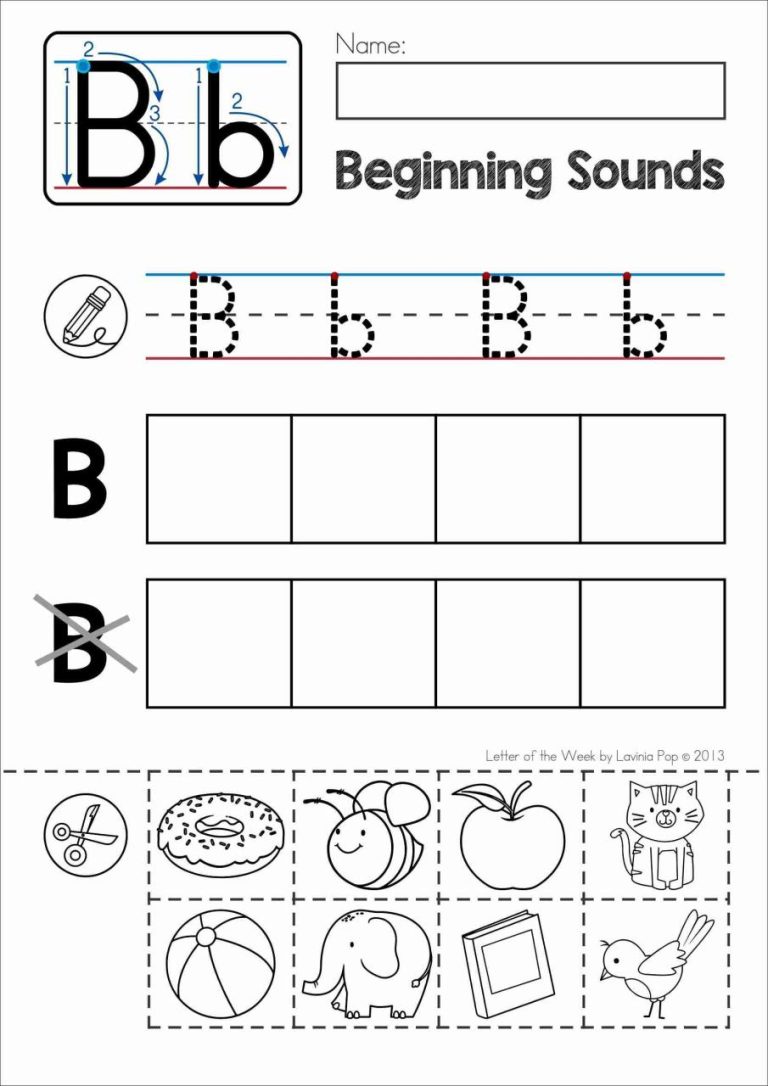 Phonics Beginning Sounds Worksheets Cut And Paste