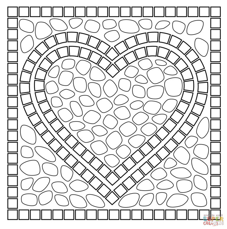 Easy Mosaic Coloring Pages