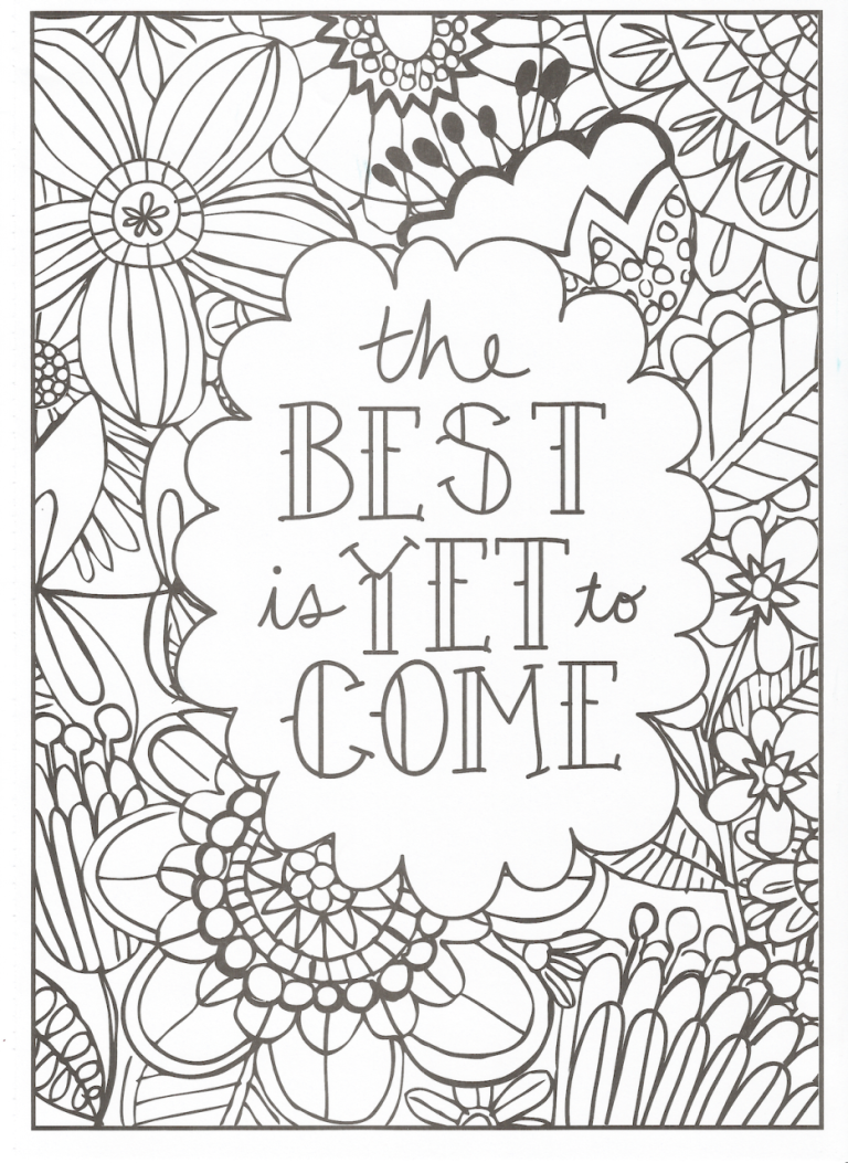 Quotes Coloring Pages Easy