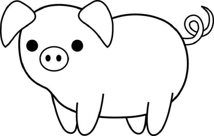 Pig Coloring Pages Cute