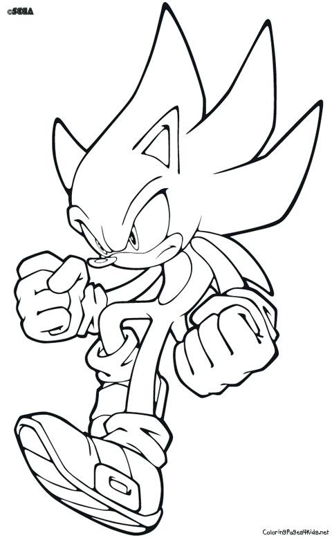 Fire Sonic Super Sonic Coloring Pages