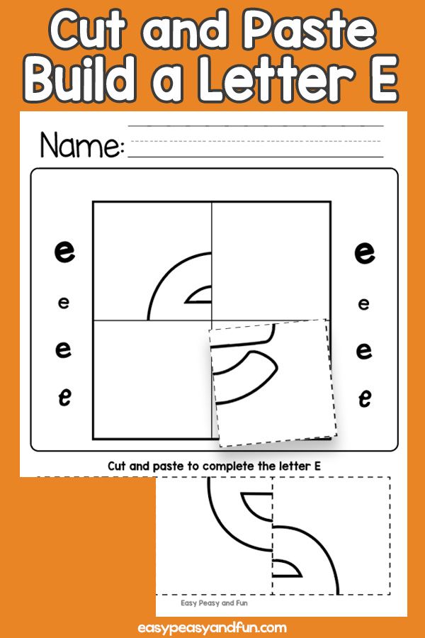 Teaching Letter E Worksheets Cut And Paste