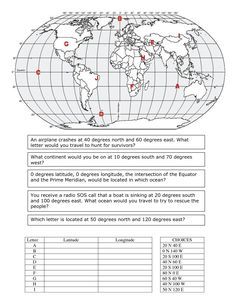 Latitude And Longitude Worksheets For 5th Grade Pdf