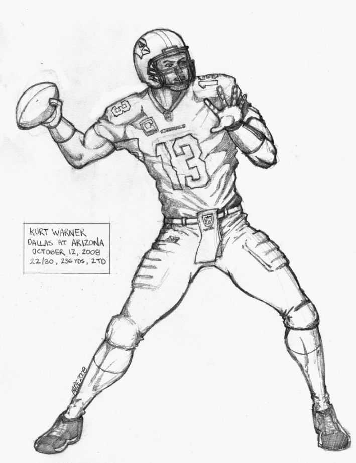 Realistic Football Player Coloring Pages
