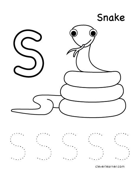 Letter S Coloring Pages For Toddlers