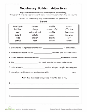 4th Grade English Worksheets For Kids