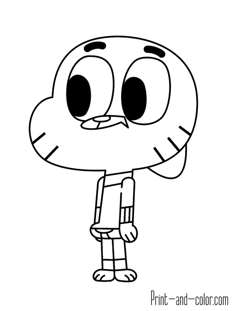 Darwin Gumball Coloring Pages