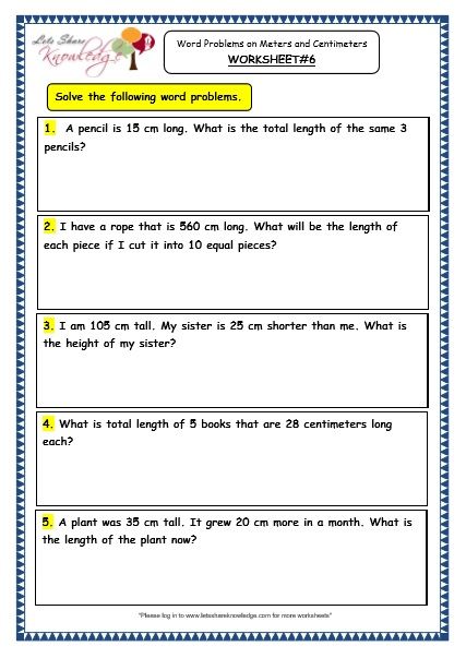 Problem Solving Grade 6 Math Worksheets Pdf