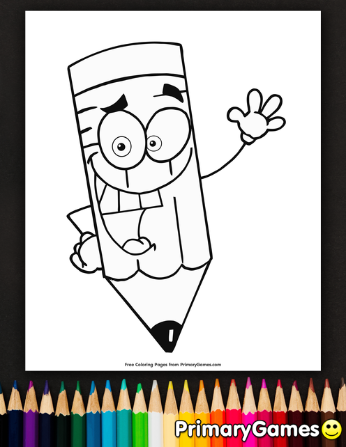 Pencil Coloring Pages Printable