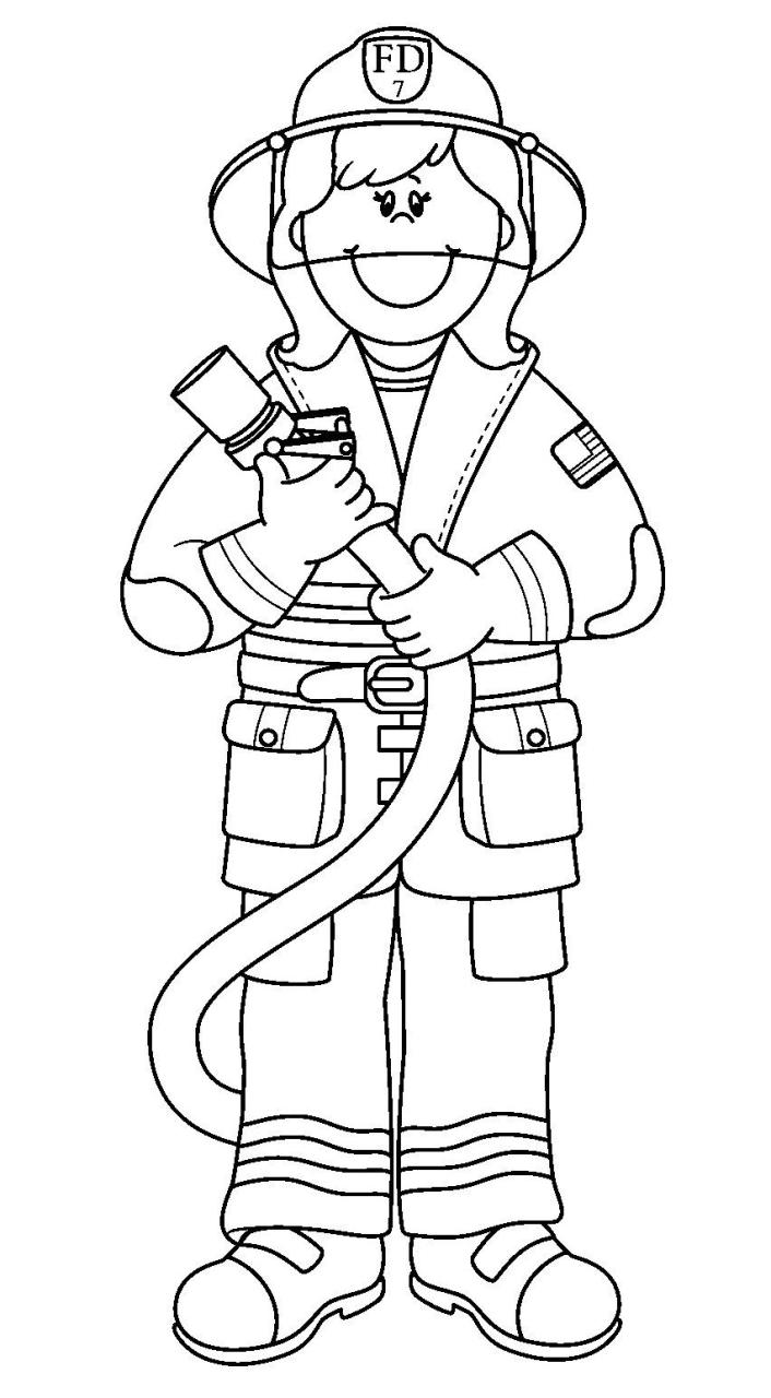 Community Helpers Coloring Pages Free