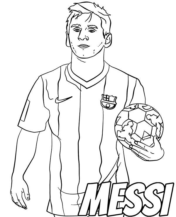 Football Messi Coloring Pages