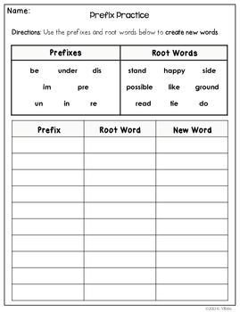 6th Grade Prefixes And Suffixes Worksheets