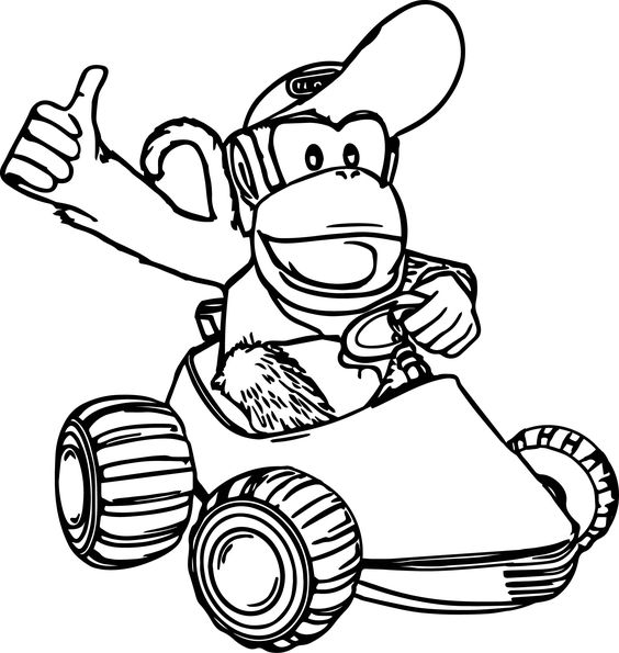 Donkey Kong Coloring Pages To Print