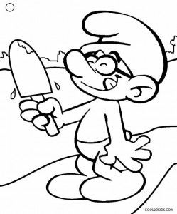 Smurfs Coloring Pages Clumsy