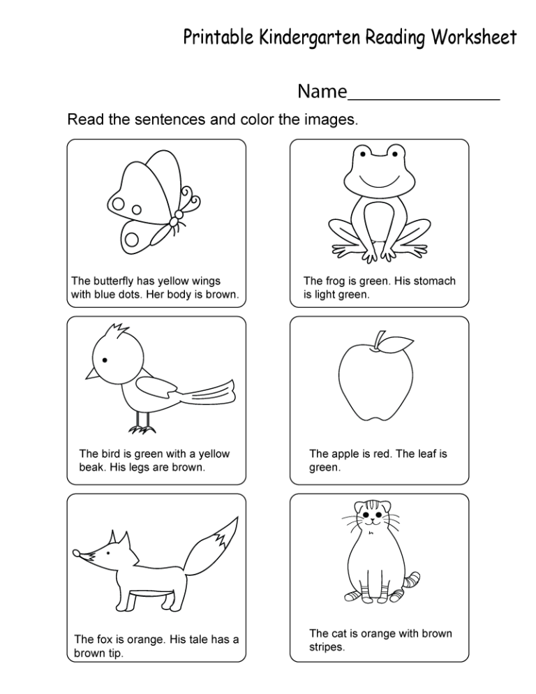 Kindergarten English Worksheets Pdf Free Download