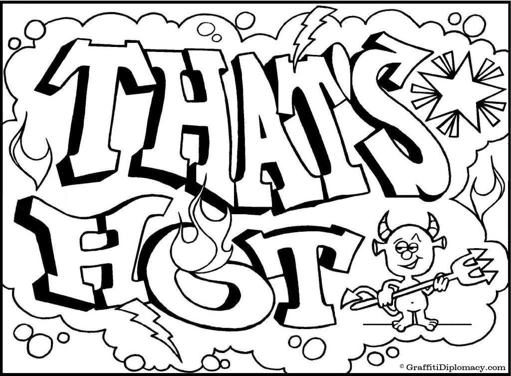 Graffiti Word Coloring Pages