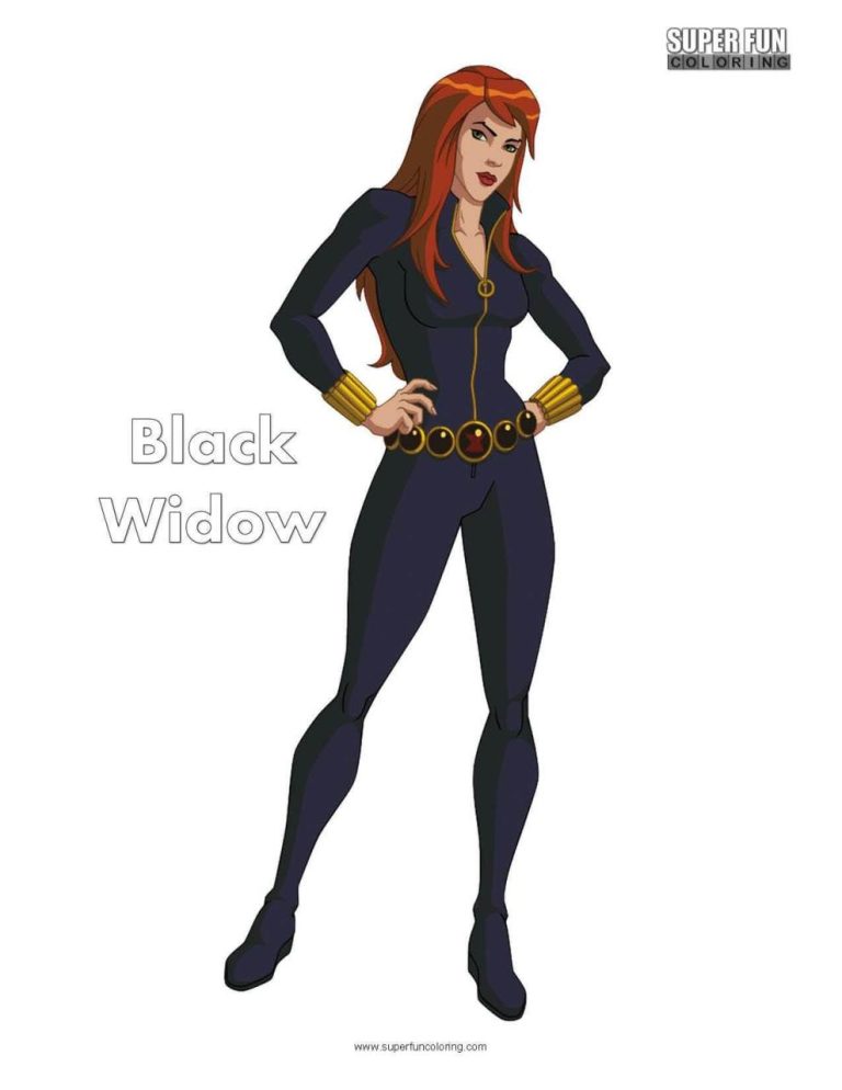 Black Widow Coloring Pages Printable