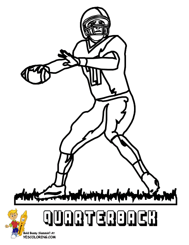 Wide Receiver Football Player Coloring Pages